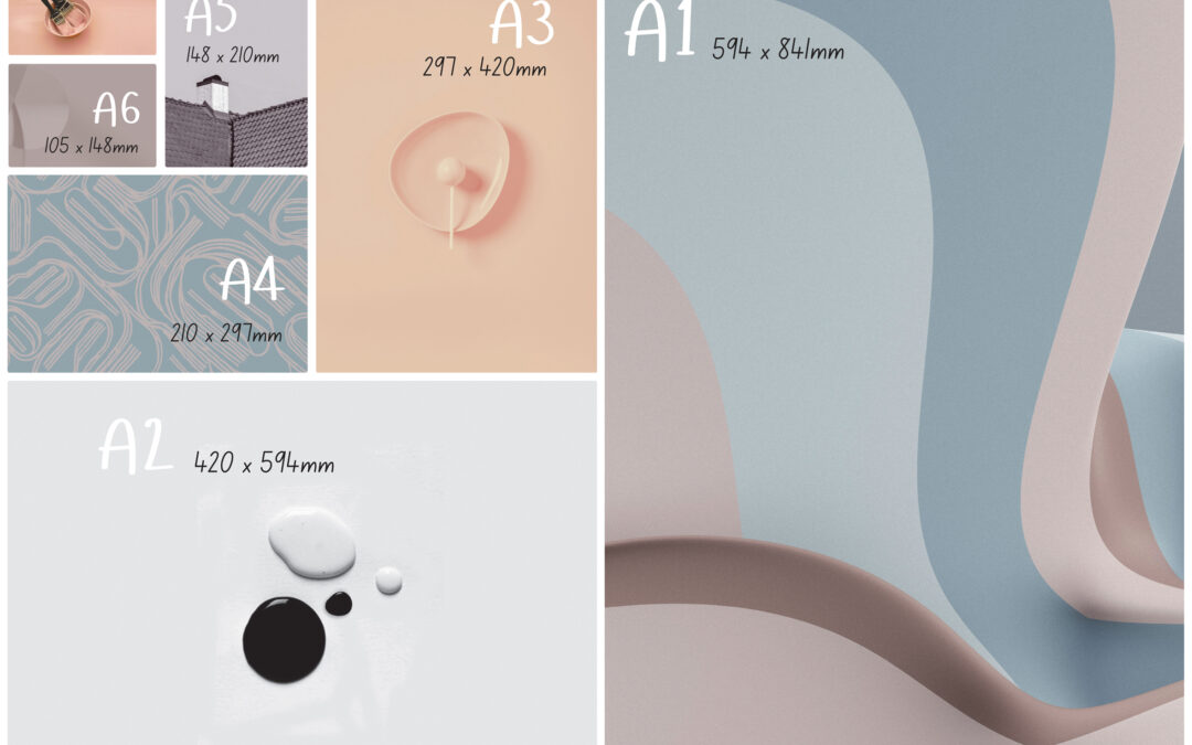 The most common paper sizes used for printing