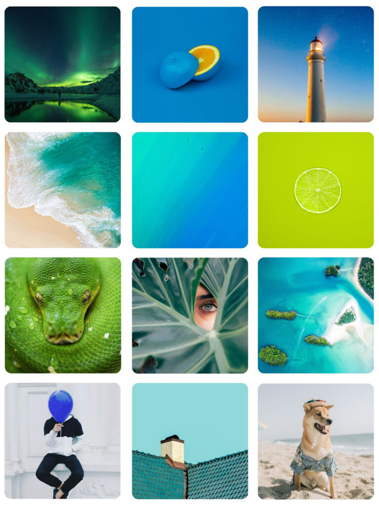 Blue and Green